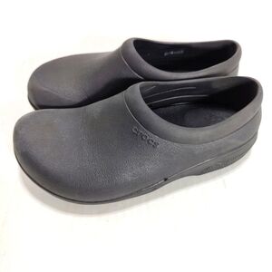 CROCS On the Clock Work Unisex Black Slip On Shoes Men's 5 Women's 7